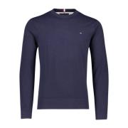 Donkerblauwe Trui met V-Hals Tommy Hilfiger , Blue , Heren