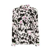 Bloemenprint knoopsluiting shirt Msgm , Multicolor , Dames