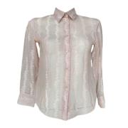 Pre-owned Silk tops Gucci Vintage , Beige , Dames