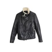 Pre-owned Leather outerwear Givenchy Pre-owned , Black , Dames