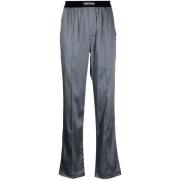 Grijze Logo Taille Pyjamabroek Tom Ford , Gray , Heren