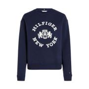 Vintage Amerikaanse Stijl Sweatshirt Tommy Hilfiger , Blue , Dames