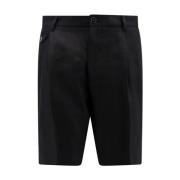 Linnen Bermuda Shorts Dolce & Gabbana , Black , Heren