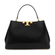 Eleanor Leren Handtas Tory Burch , Black , Dames