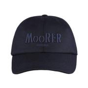 Verstelbare baseball cap met wollen interlock binnenkant Moorer , Blue...