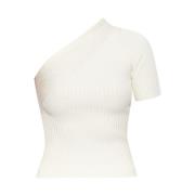 Geribbelde top Aeron , Beige , Dames