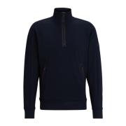 Heren Regular-Fit Half Zip Sweater Hugo Boss , Blue , Heren