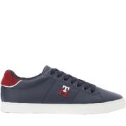 Blauwe Varsity Monogram Sneakers Tommy Hilfiger , Blue , Heren