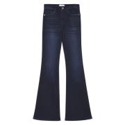 Hoge Taille Flare Jeans Frame , Blue , Dames