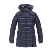 Dames Winter Donsjas met Bont RefrigiWear , Blue , Dames