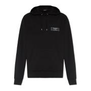 Oversized hoodie Balmain , Black , Heren