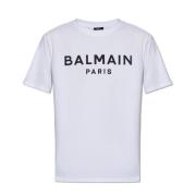 Katoenen T-shirt Balmain , White , Heren