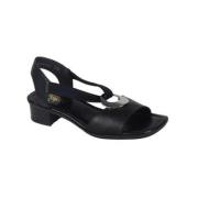 Zwarte casual open sandalen Rieker , Black , Dames