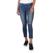 Dames Skinny Jeans met Logo Detail Calvin Klein , Blue , Dames