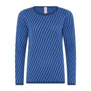 Speciale Geruite Pullover Blouse Skovhuus , Blue , Dames