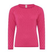 Speciale Geruite Pullover Blouse Roze Skovhuus , Pink , Dames