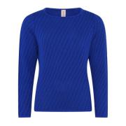 Speciale Geruite Pullover Blouse Skovhuus , Blue , Dames