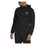 Heren Evostripe Full Zip Hoodie Puma , Black , Heren