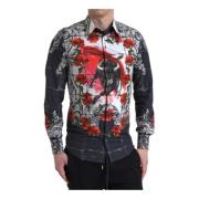 Bloemenprint overhemd met kraag Dolce & Gabbana , Multicolor , Heren