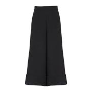 Crepe Culotte Rok Balmain , Black , Dames