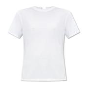 T-shirt in contrasterende stoffen MM6 Maison Margiela , White , Dames