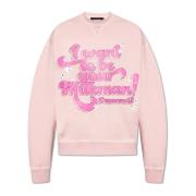 Sweatshirt met logo Dsquared2 , Pink , Heren