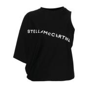 Zwarte Asymmetrische Mouw Sweater Stella McCartney , Black , Dames