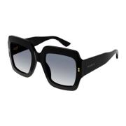 Oversized vierkante zwarte zonnebril Gucci , Black , Dames