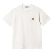 Heren Nelson T-Shirt - Comfort en Stijl Carhartt Wip , Beige , Heren