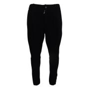 Zwarte Tapered Broek voor Heren Dolce & Gabbana , Black , Heren