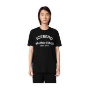 5D Milano Heren T-Shirt Zwart Iceberg , Black , Heren