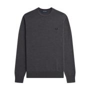 Donkergrijze Marl Sweaters Fred Perry , Gray , Heren