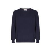 Cashmere Crewneck Sweater Brunello Cucinelli , Blue , Heren