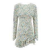 Zijden mini-jurk met open rug Alessandra Rich , Multicolor , Dames