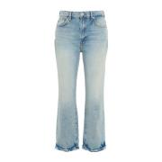 Gewassen Jeans met Logo Details 7 For All Mankind , Blue , Dames