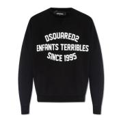 Sweatshirt met logo Dsquared2 , Black , Heren