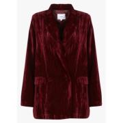 Fluweel Blazer met getailleerde pasvorm Suncoo , Red , Dames