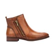 Dames Casual Kameelkleurige Leren Enkellaars Pikolinos , Brown , Dames