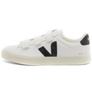 Recife Velcro Leren Sneaker Wit Zwart Veja , White , Dames