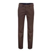 Bruine Katoenen Chino Broek Gardeur , Brown , Heren