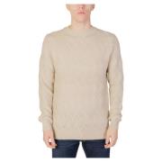 Heren Crew Neck Gebreide Trui Only & Sons , Beige , Heren