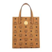 Gedrukte canvas boodschappentas MCM , Brown , Dames