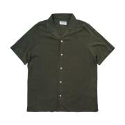 Zwarte Reverskraag Shirt Gabba , Green , Heren