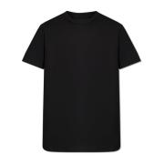 ‘Downtown’ T-shirt met logo AllSaints , Black , Dames