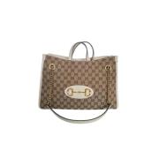 Pre-owned Leather gucci-bags Gucci Vintage , Beige , Dames