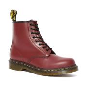 Casual Bordeauxrode Leren Unisex Laarzen Dr. Martens , Red , Heren