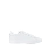 Witte Leren Sneakers Emporio Armani EA7 , White , Heren