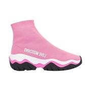 Multicolor Platform Slip-On Sneakers Love Moschino , Pink , Dames