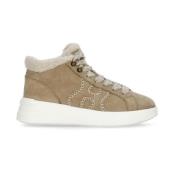 Beige Leren Winterlaarzen voor Vrouwen Hogan , Beige , Dames