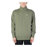 Groene katoenen sweatshirt met rits voor heren New Balance , Green , H...